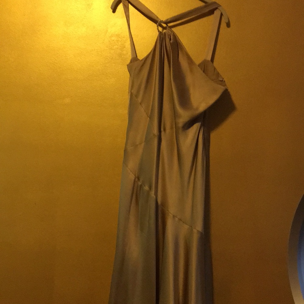 Satin asymmetrical dress